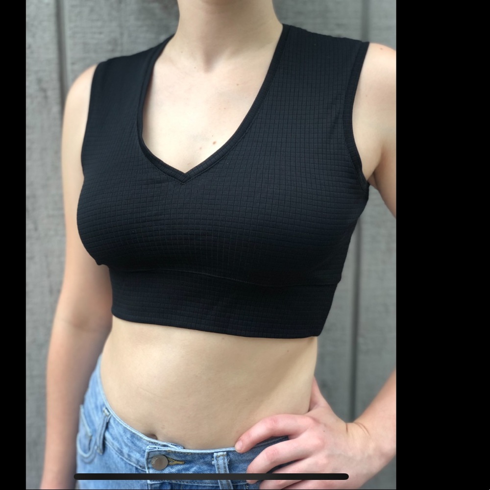 Black Crop Top Vtg bebe